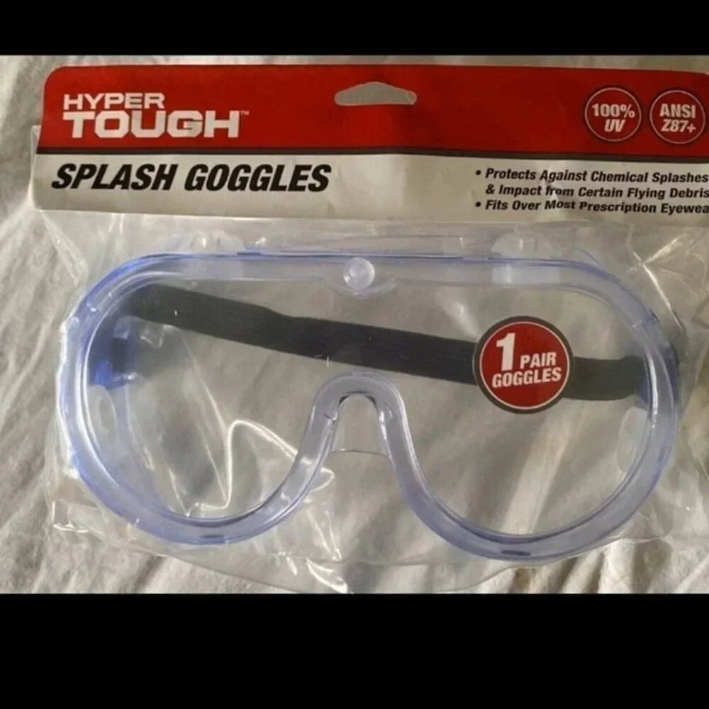 2-SPLASH GOGGLES BY HYPER TOUGH-SET OF 2-NEW